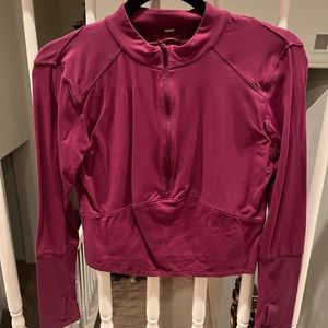 Cropped Long sleeve quarter zip jacket/shirt